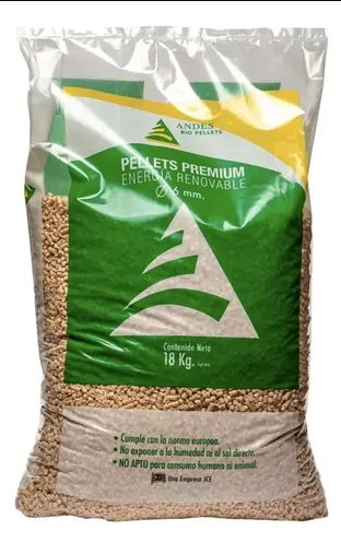 60 Bolsas de Pellet Madera 15 kg